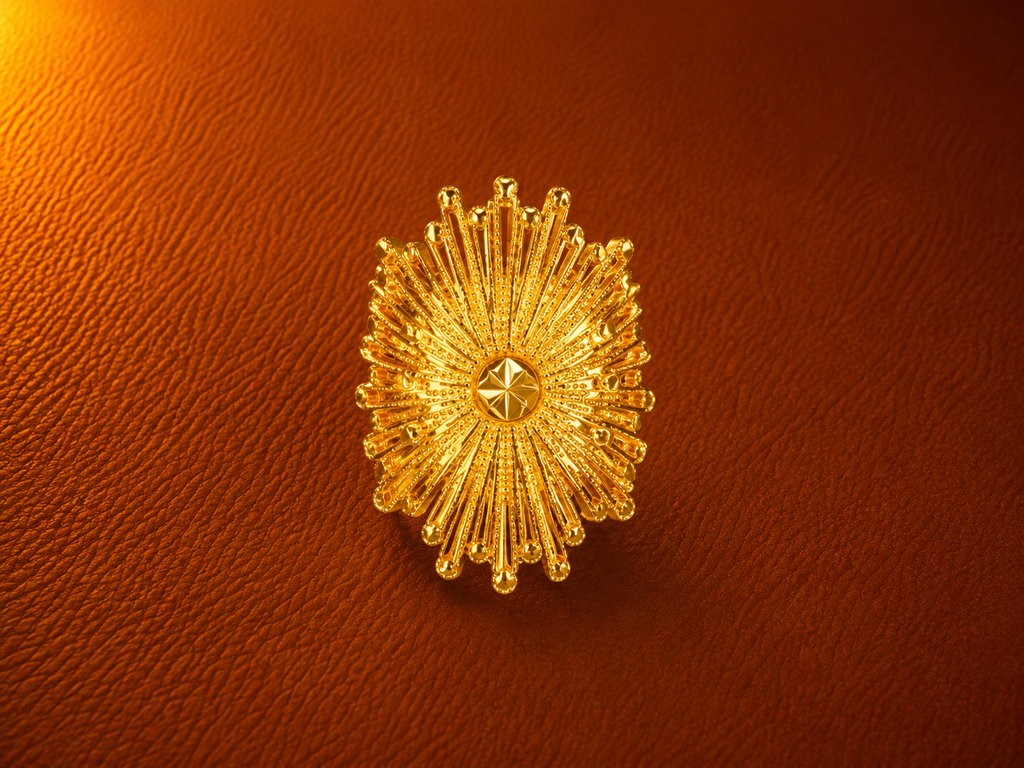 24k Gold Plated Shine Bracelet and Ring Set-1