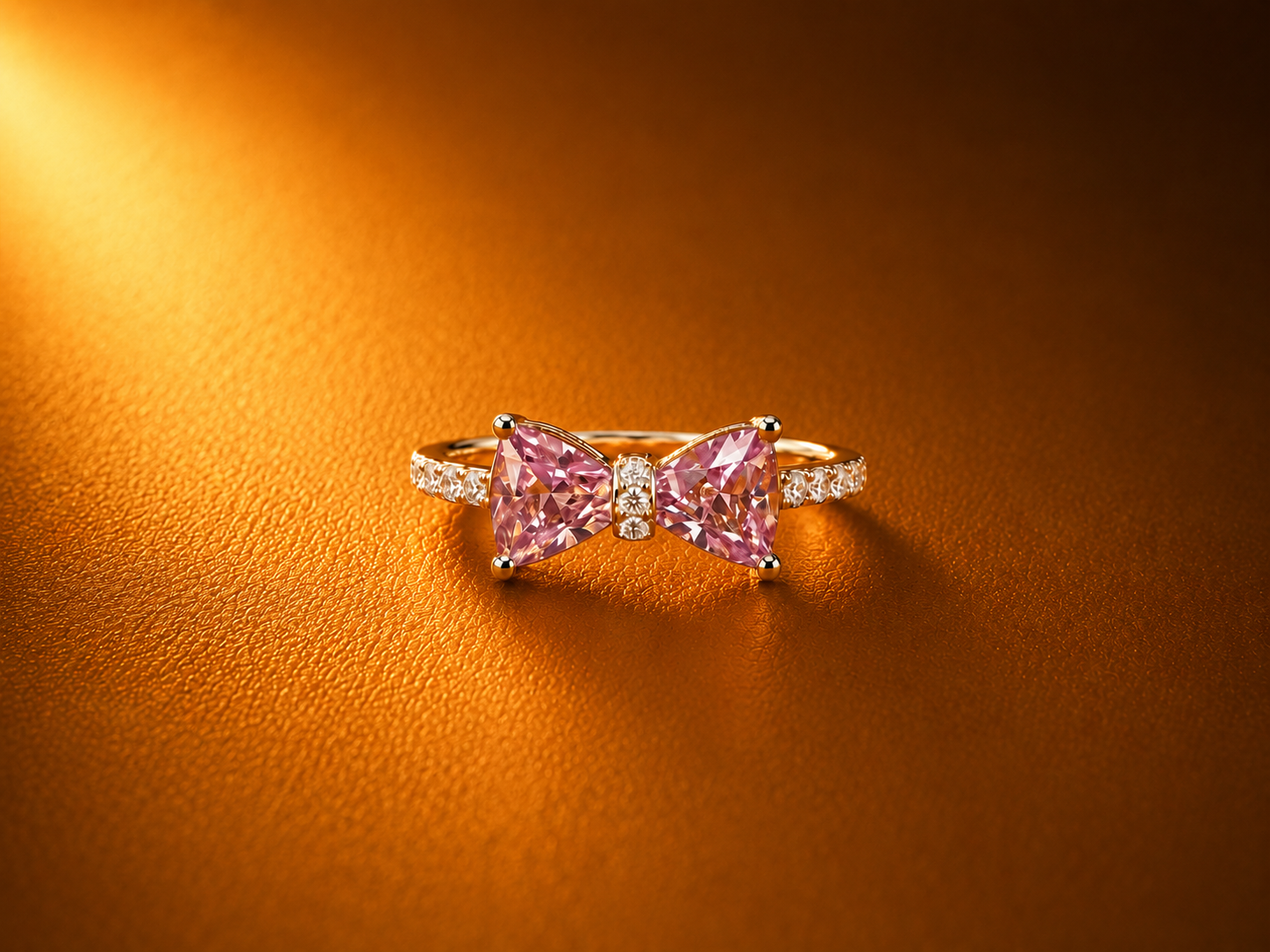 Pink Diamond Bow Ring