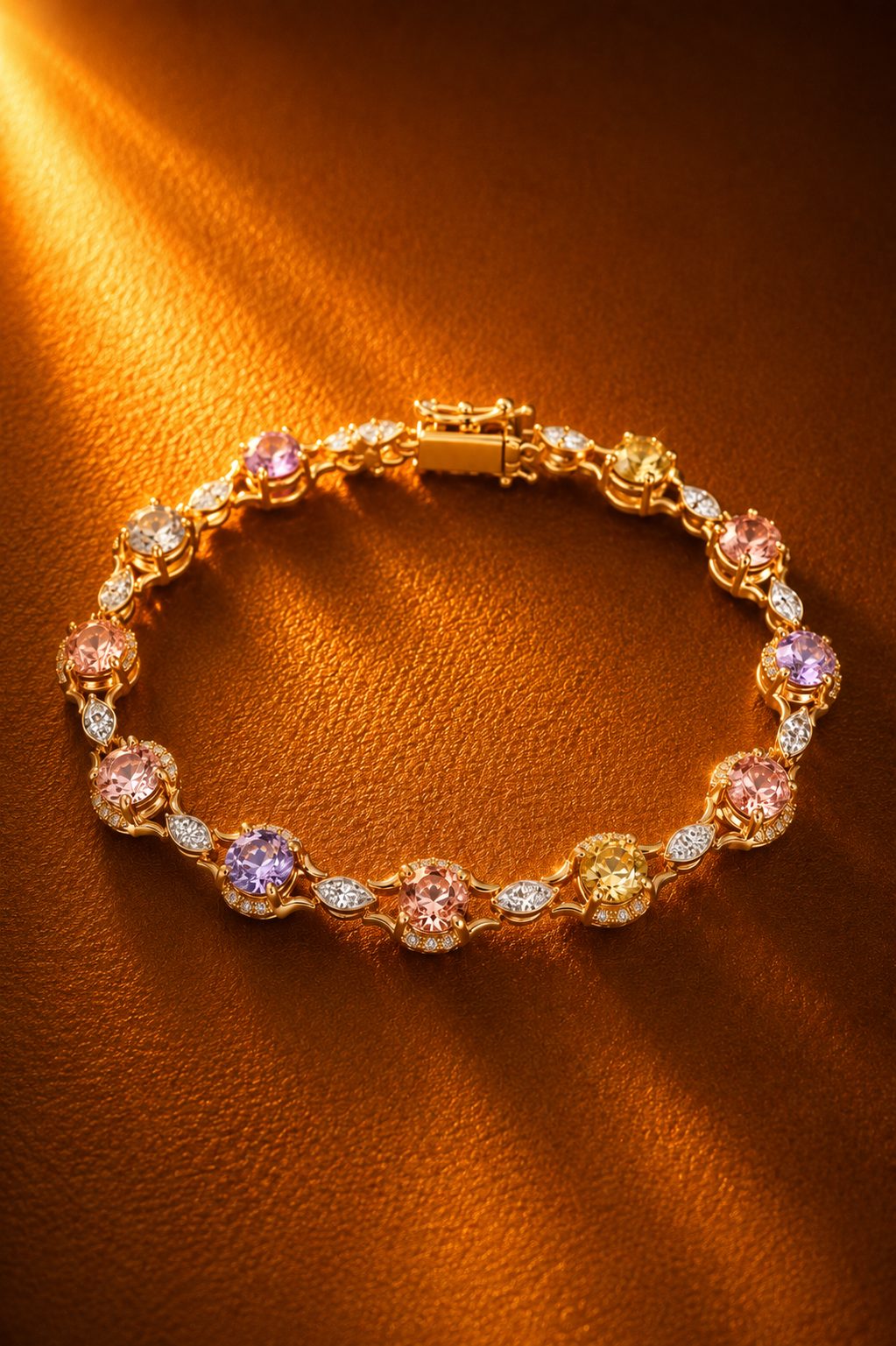 Multicolour 18K Gold Plated Bracelet