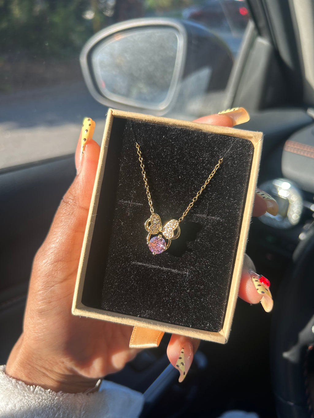 MM Necklace-Gold Pink