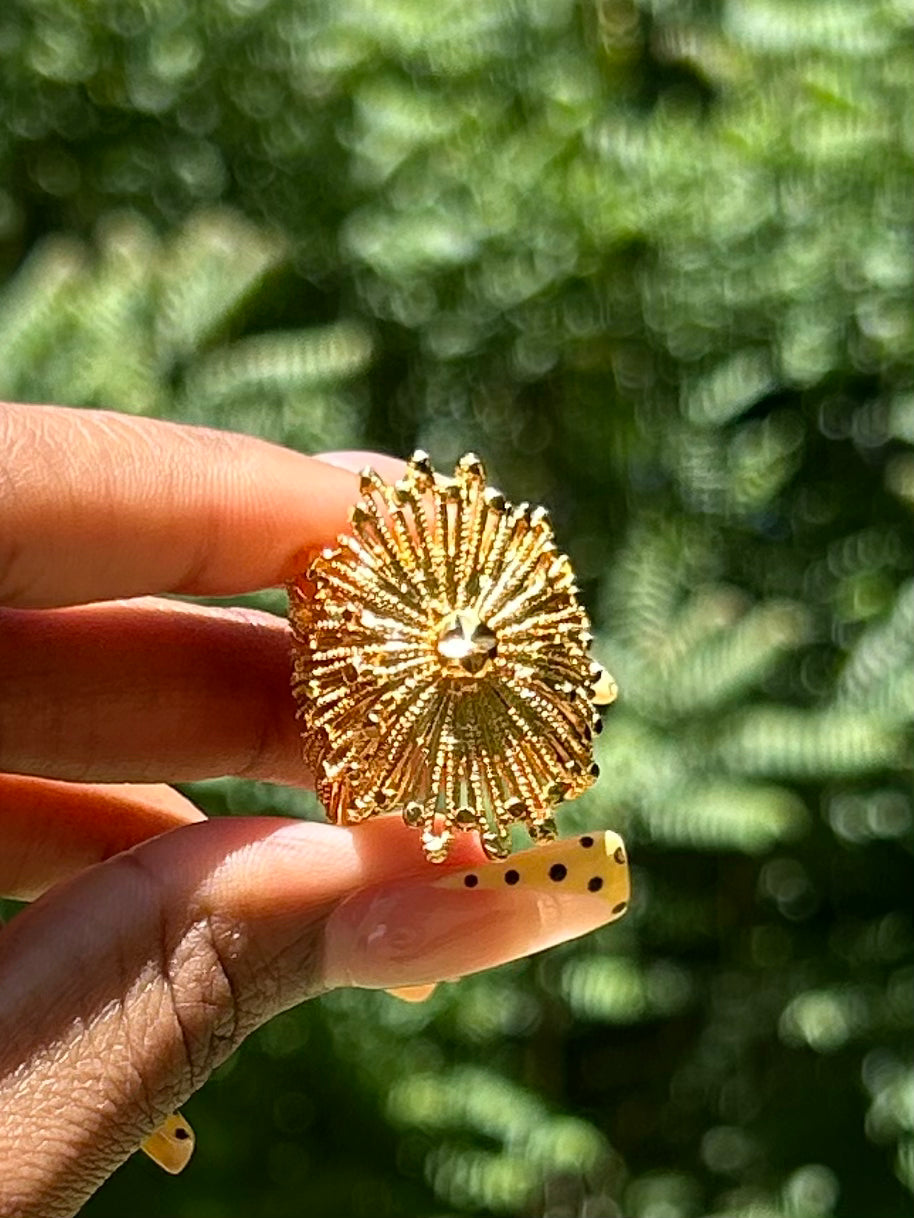 24k Gold Plated Shine Bracelet and Ring Set-1