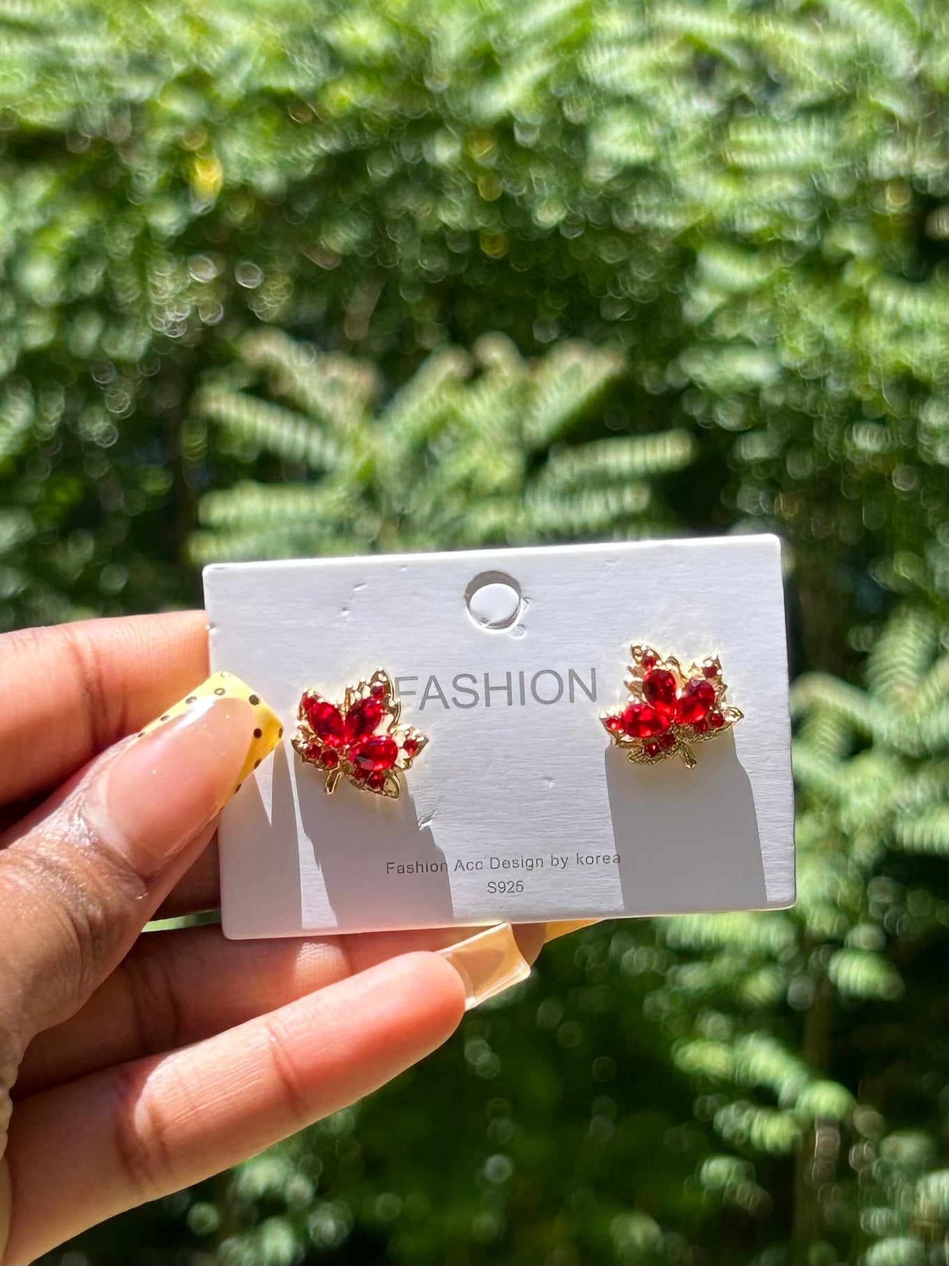Red Leaf Earring