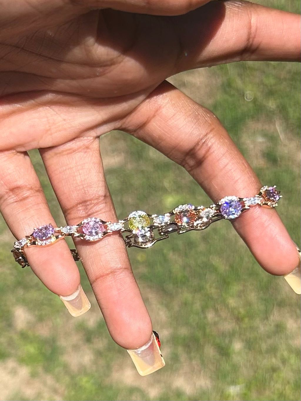 Multicolour 18K Gold Plated Bracelet