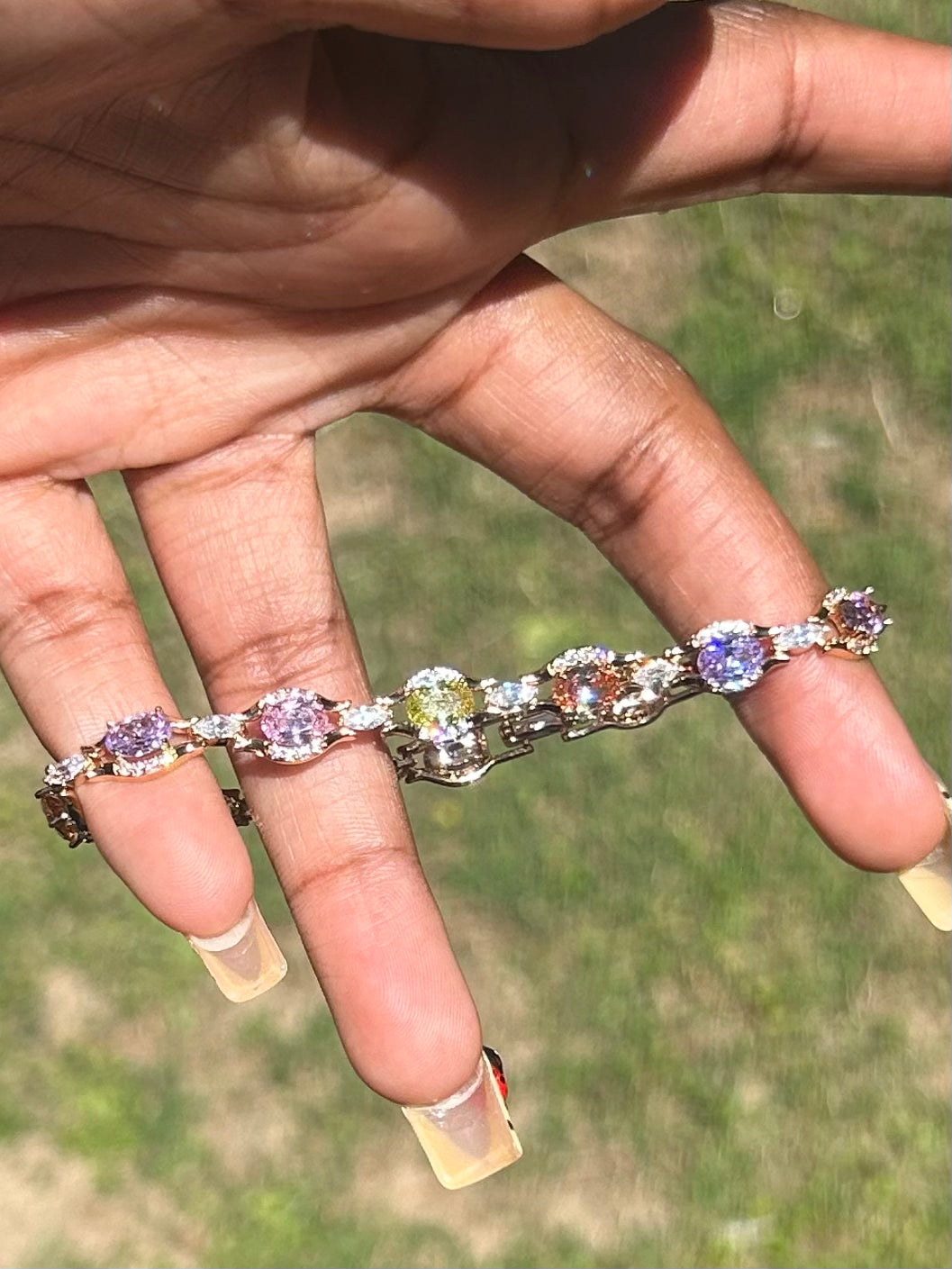 Multicolour 18K Gold Plated Bracelet