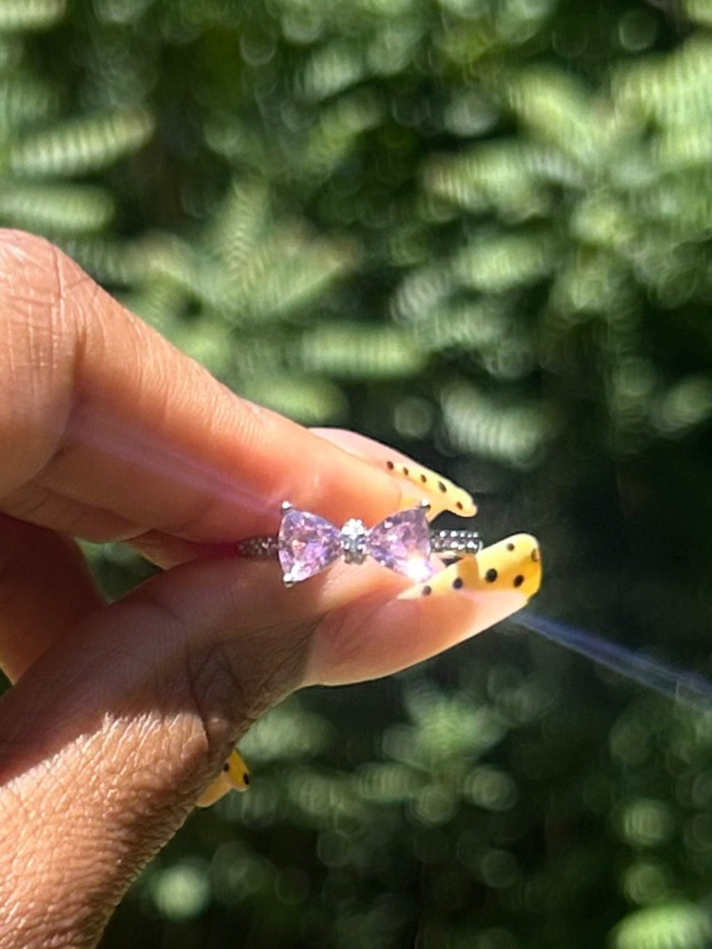 Pink Diamond Bow Ring